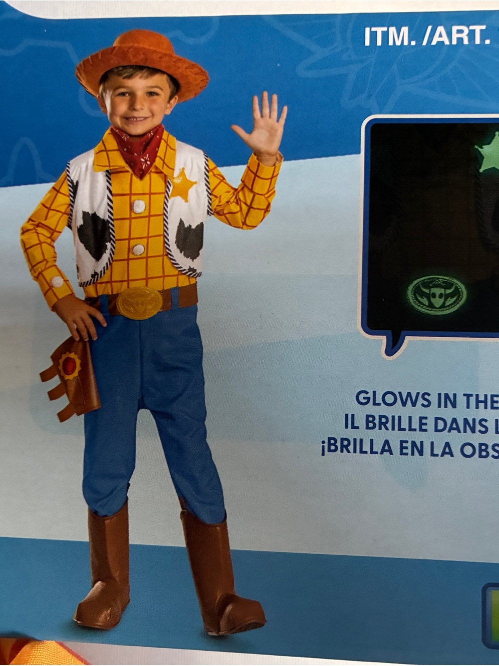 NWT Disguise Yellow Cowboy “WOODY” Costume with Hat and all accessories